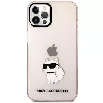 Etui ochronne na telefon Karl Lagerfeld KLHCP12MHNCHTCP do Apple iPhone 12 /12 Pro 6,1" różowy/pink hardcase Ikonik Choupette