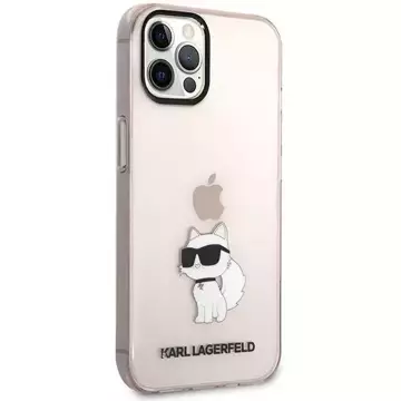 Etui ochronne na telefon Karl Lagerfeld KLHCP12MHNCHTCP do Apple iPhone 12 /12 Pro 6,1" różowy/pink hardcase Ikonik Choupette