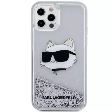 Etui ochronne na telefon Karl Lagerfeld KLHCP12MLNCHCS do Apple iPhone 12 /12 Pro 6,1" srebrny/silver hardcase Glitter Choupette Head