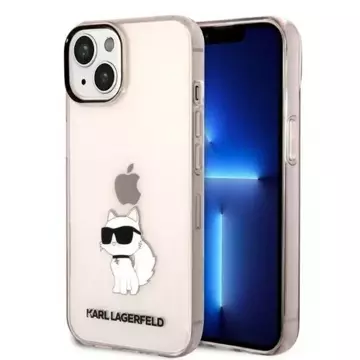 Etui ochronne na telefon Karl Lagerfeld KLHCP14SHNCHTCP do Apple iPhone 14 6,1" różowy/pink hardcase Ikonik Choupette