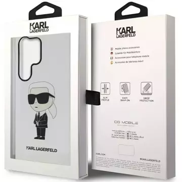 Etui ochronne na telefon Karl Lagerfeld KLHCS23LHNIKTCT do Samsung Galaxy S23 Ultra S918 transparent hardcase Ikonik Karl Lagerfeld