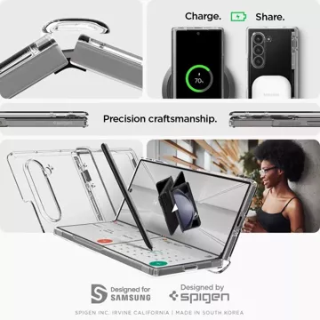 Etui ochronne na telefon Spigen Ultra Hybrid Pro do Galaxy Z Fold 6 Crystal Clear