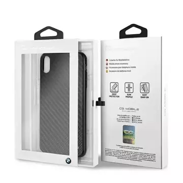 Etui ochronne na telefon hardcase BMW BMHCI65MBC do Apple iPhone Xs Max czarny/black Siganture-Carbon