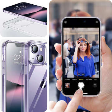 Etui ochronne obudowa Alogy Hybrid Case do Apple iPhone 14 Plus Przezroczyste + Szkło