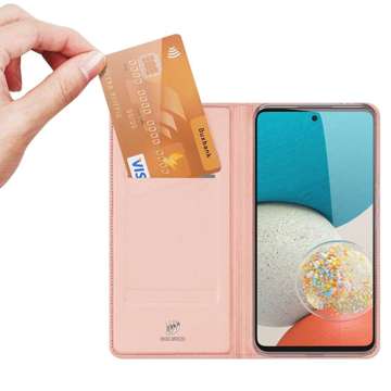 Etui ochronne z klapką Dux Ducis Skin Pro skórzane do Samsung Galaxy A53 5G Rose Gold