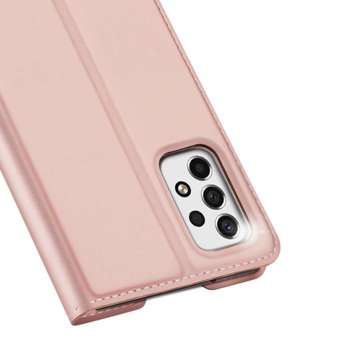 Etui ochronne z klapką Dux Ducis Skin Pro skórzane do Samsung Galaxy A53 5G Rose Gold