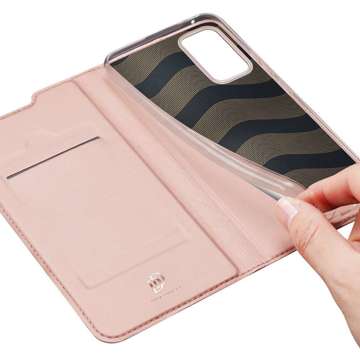 Etui ochronne z klapką Dux Ducis Skin Pro skórzane do Samsung Galaxy A53 5G Rose Gold