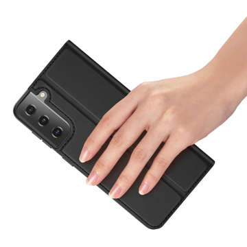 Etui ochronne z klapką Dux Ducis Skin Pro skórzane do Samsung Galaxy S21 Plus 5G Czarne