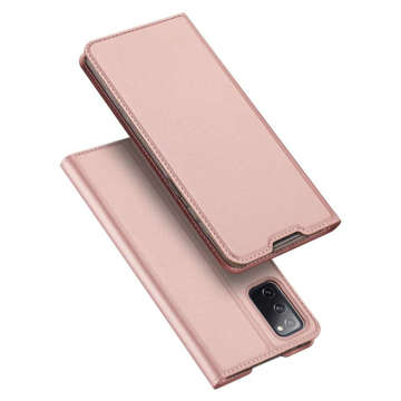 Etui ochronne z klapką Dux Ducis skórzane do Samsung Galaxy S20 FE 5G Różowe