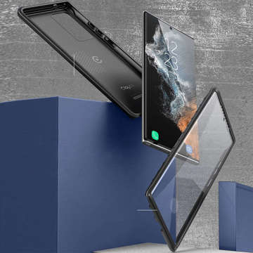 Etui ochronne z szybką Supcase Clayco Xenon do Samsung Galaxy S22 Ultra Black