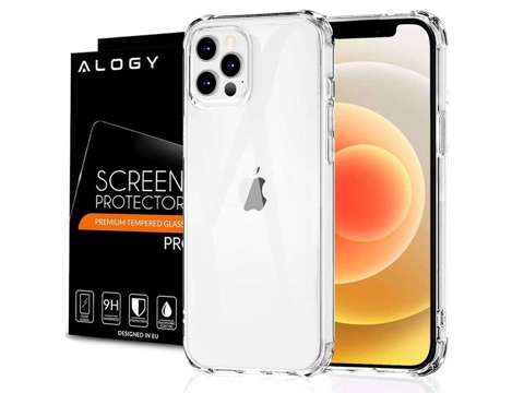 Etui pancerna ShockProof Alogy do Apple iPhone 12 Pro Max przezroczyste + Szkło Alogy