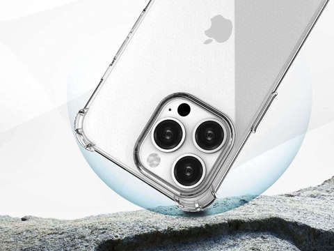 Etui pancerne ShockProof Alogy do Apple iPhone 13 Pro Max 6.7 Przezroczyste + Szkło