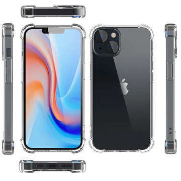 Etui pancerne ShockProof Alogy do Apple iPhone 14 Plus Przezroczyste + Szkło