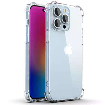 Etui pancerne ShockProof Alogy do Apple iPhone 14 Pro Max Przezroczyste + Szkło