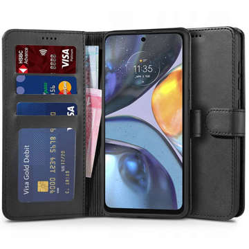 Etui portfel Wallet do Motorola Moto G22 Black