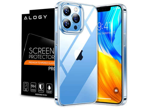 Etui silikonowe Alogy obudowa case do Apple iPhone 13 Pro Max 6.7 przezroczyste + Szkło