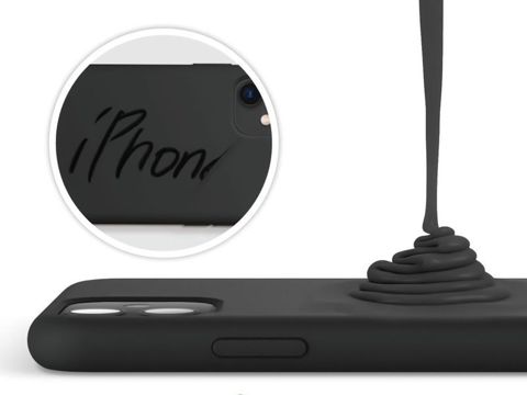 Etui silikonowe Alogy slim case do Apple iPhone 11 czarne + Szkło Alogy