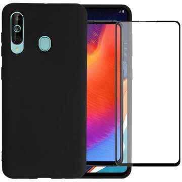 Etui silikonowe Alogy slim case do Samsung Galaxy A60 czarne + Szkło Alogy 5D