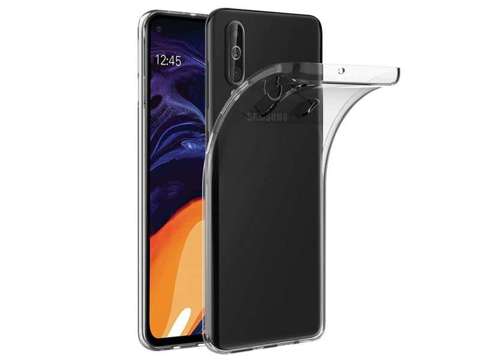 Etui silikonowe przezroczyste do Samsung Galaxy A60/M40 + Szkło Alogy Full Glue