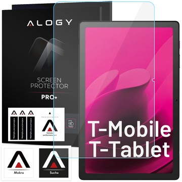 Etui + szkło do T-Mobile T Tablet 5G 10.36" obudowa na tablet Alogy Book Cover Case Czarne + Rysik Gratis