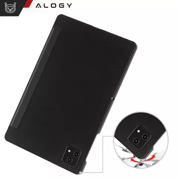 Etui + szkło do T-Mobile T Tablet 5G 10.36" obudowa na tablet Alogy Book Cover Case Czarne + Rysik Gratis