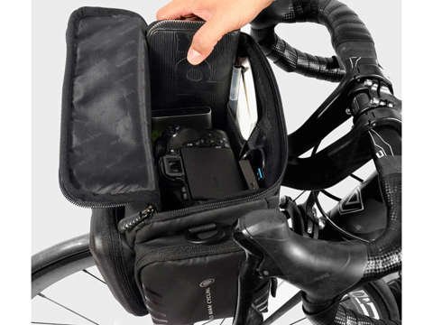Etui torba sakwa na rower uchwyt rowerowy Wildman Bag GS6 4l 7 cali Czarny