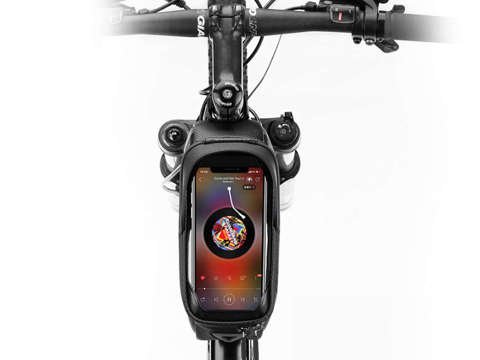 Etui torba sakwa wodoodporna na rower uchwyt na telefon na ramę RockBros B68 Czarne