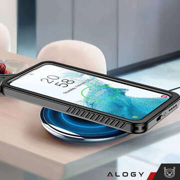 Etui wodoodporne do Samsung Galaxy A54 5G 360 Alogy Pancerne Armor IP68 ze smyczką Czarne