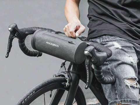 Etui wodoodporne torba sakwa na rower na kierownicę RockBros AS-051 Szare