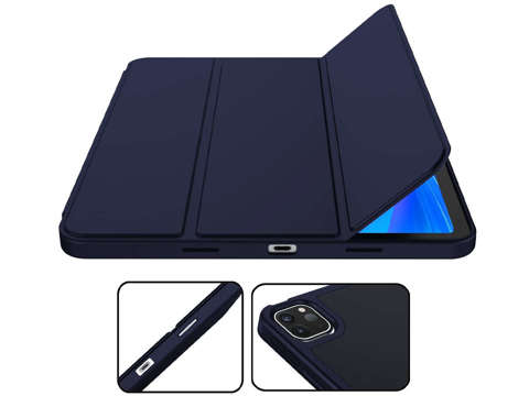 Etui z klapką obudowa Alogy Smart Case Pencil do iPad Pro 11 2021 Granatowy