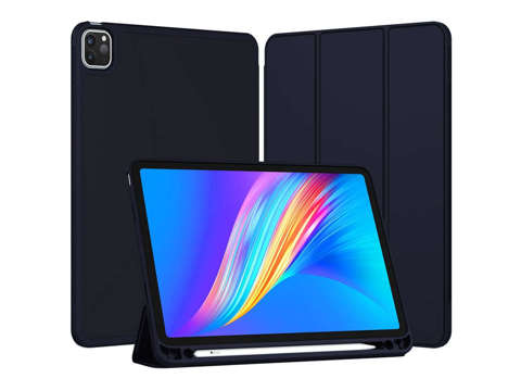 Etui z klapką obudowa Alogy Smart Case Pencil do iPad Pro 12.9 2020 / 2021 / 2022 / iPad Air 13 2024 Granatowy