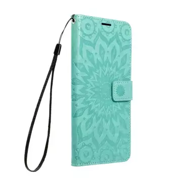 Etui z klapką zamykane Kabura MEZZO Book do iPhone 15 Pro Max mandala zielony