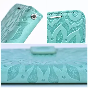 Etui z klapką zamykane Kabura MEZZO Book do iPhone 15 Pro Max mandala zielony