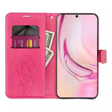 Etui z klapką zamykane Kabura MEZZO Book do iPhone 15 Pro łapacz snów magenta