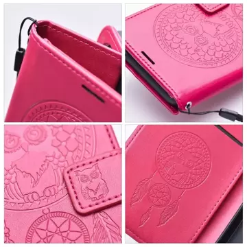 Etui z klapką zamykane Kabura MEZZO Book do iPhone 15 Pro łapacz snów magenta