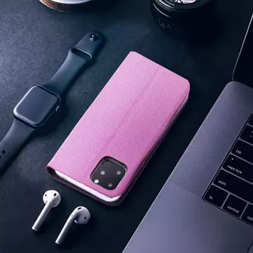 Etui z klapką zamykane Kabura SENSITIVE Book do iPhone 15 różowy