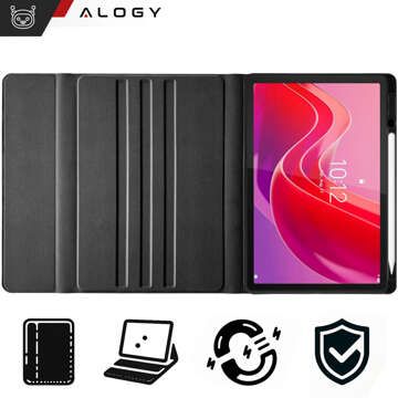 Etui z klawiaturą do Lenovo Tab M11 10.95" TB330FU / TB330XU / TB331FC klawiatura Bluetooth case Alogy Czarne