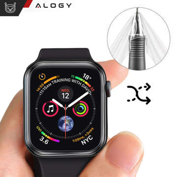Folia ochronna Hydrożelowa hydrogel Alogy do smartwatcha do Apple Watch 4 5 6 7 8 SE (44mm / 45mm) clear