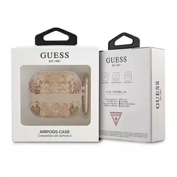 Guess  GUA3HHFLD AirPods 3 cover złoty/gold Paisley Strap Collection