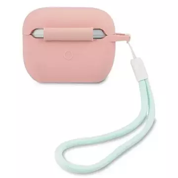 Guess GUACAPLSVSPG AirPods Pro cover różowo zielony/pink green Silicone Vintage