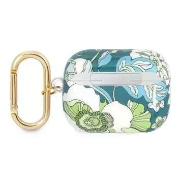 Guess GUAPHHFLN AirPods Pro cover zielony/green Flower Strap Collection