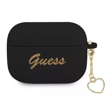 Guess GUAPLSCHSK AirPods Pro cover czarny/black Silicone Charm Collection