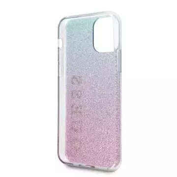 Guess GUHCN65PCUGLPBL iPhone 11 Pro Max różowo-niebieski/pink blue hard case Glitter Gradient