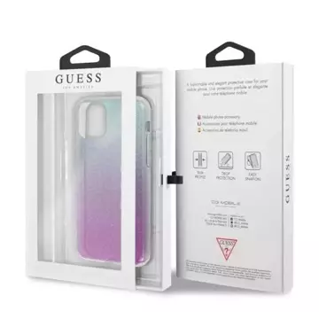 Guess GUHCN65PCUGLPBL iPhone 11 Pro Max różowo-niebieski/pink blue hard case Glitter Gradient