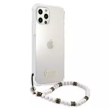 Guess GUHCP12LKPSWH iPhone 12 Pro Max 6,7" Transparent hardcase White Pearl