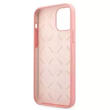 Guess GUHCP12LLSPEWPI iPhone 12 Pro Max 6,7" różowy/pink hard case Peony Collection