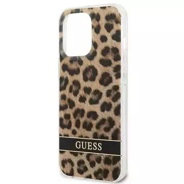 Guess GUHCP13LHSLEOW iPhone 13 Pro / 13 6,1" brązowy/brown hardcase Leopard