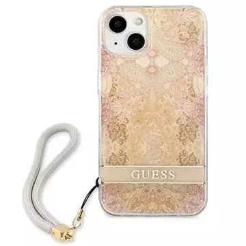 Guess GUHCP13SHFLSD iPhone 13 mini 5,4" złoty/gold hardcase Flower Strap