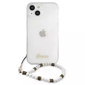 Guess GUHCP13SKPSWH iPhone 13 mini 5,4" Transparent hardcase White Pearl