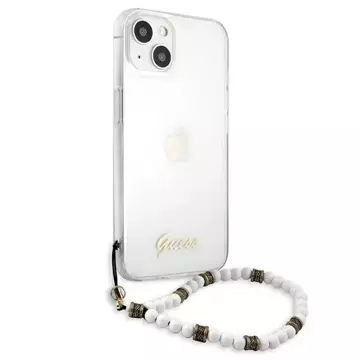 Guess GUHCP13SKPSWH iPhone 13 mini 5,4" Transparent hardcase White Pearl